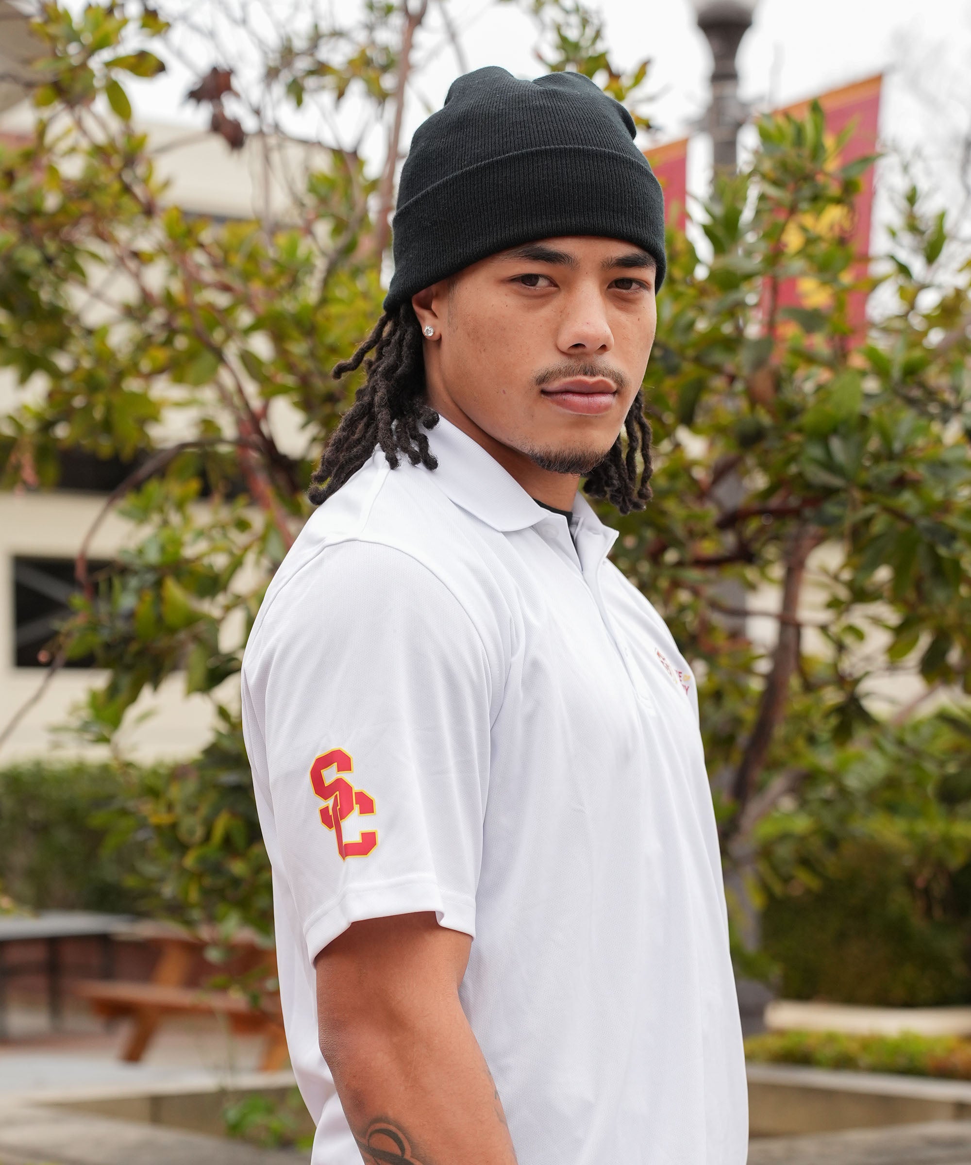 Logo Athletic Polo White